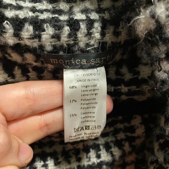 Cashmere Houndstooth Wrap Sweater - Picture 6 of 8